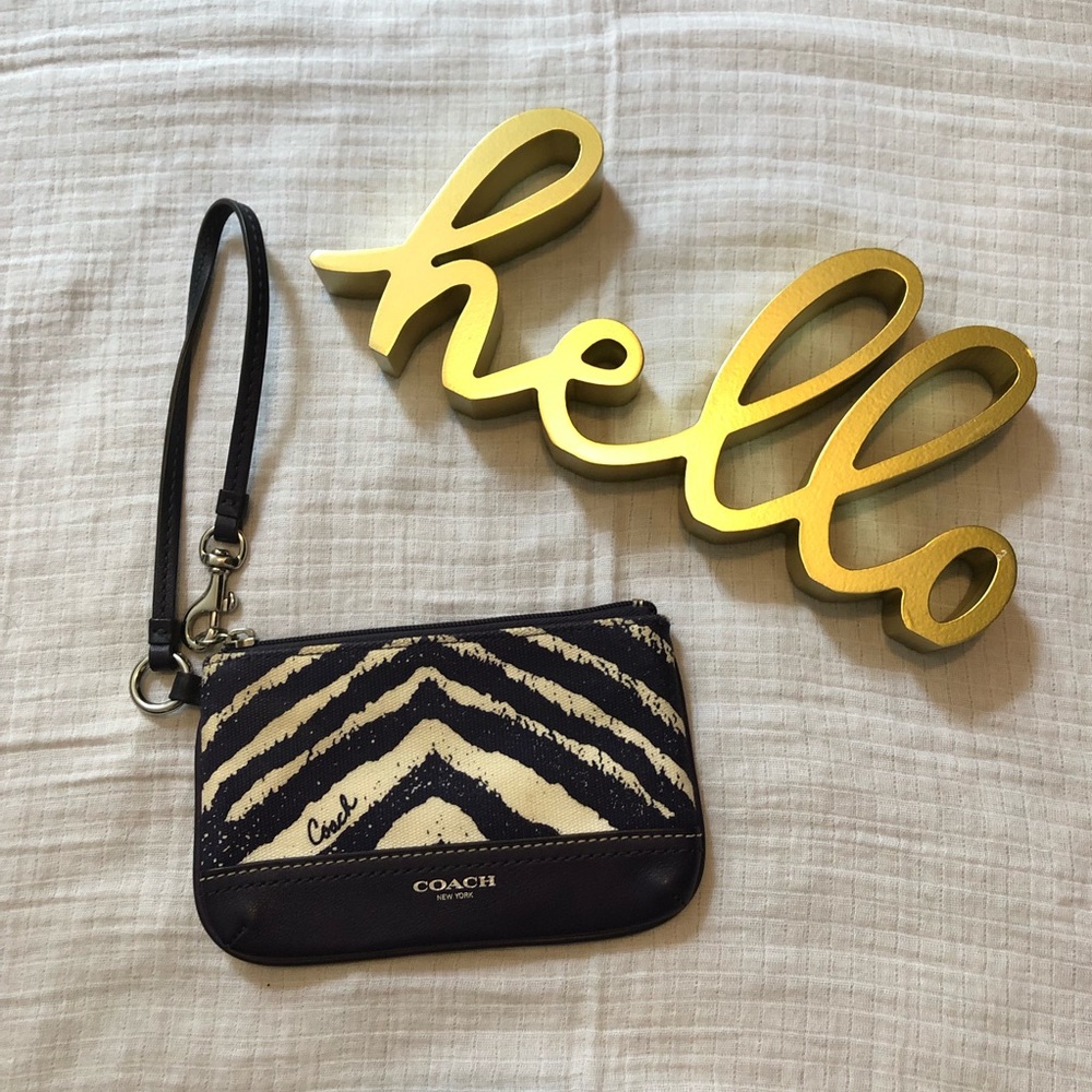 Coach wristlet, purple zebra print  💜 🦓